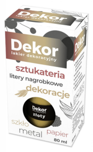 Lakier Dekoracyjny DEKOR 80ml ZŁOTY