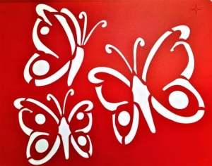 Szablon Malarski DXL-338 RODZINKA MOTYKI