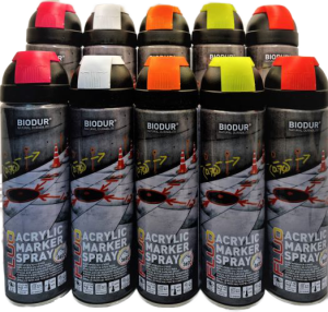SPRAY Farba  Geodezyjna / LEŚNA 10  sztuk mix