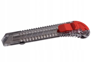 NÓŻ DO TAPET NOŻYK PRZEŹROCZYSTY 18 MM PLASTIKOWY